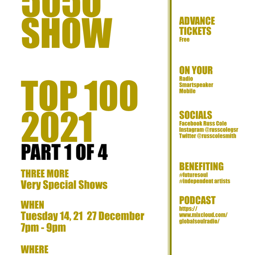 5ifty 5ifty Show #Top100 of #2021 Playcast 368 Presented By Russ Cole #Part1of4 Positions 100 to 73