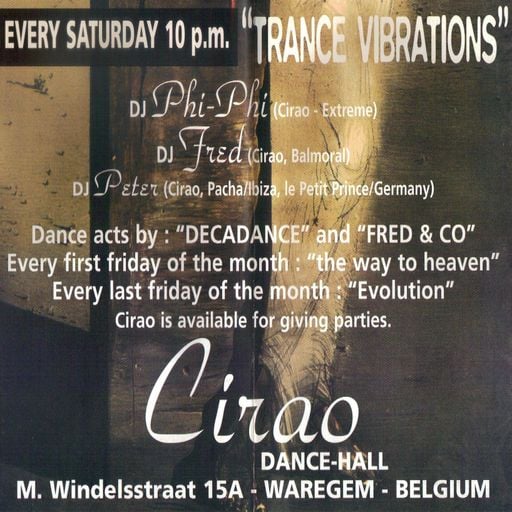 Phi-Phi at "Trance Vibrations" @ Cirao (Waregem - Belgium) - 12 November 1994