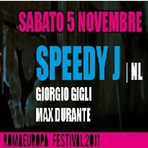 Speedy J at "Roma Europa Festival" @ Brancaleone (Rome - Italy) - 5 November 2011