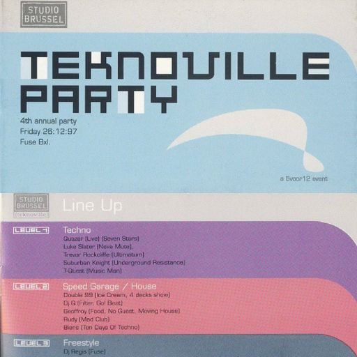 Trevor Rockliffe & Quazar LIVE & Luke Slater at "Teknoville" @ Fuse (Belgium) - 26 December 1997