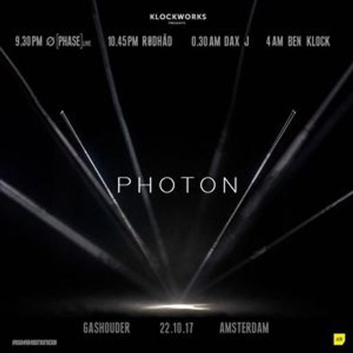 Ben Klock at "ADE - Klockworks presents Photon" @ Awakenings (Amsterdam-NL) - 23 October 2017