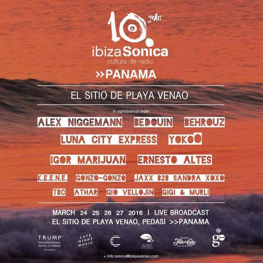 GIO VELLOJIN - IBIZA SONICA SHOWCASE @ EL SITIO DE PLAYA VENAO (PANAMA) - MARCH 2016