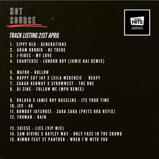 Hot Source with Prits - Friday 21st April