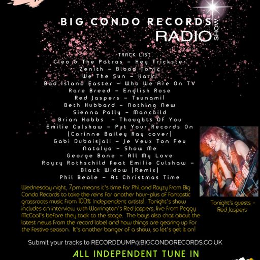 Big Condo Records Radio Show – Red Jaspers (03/12/2025)