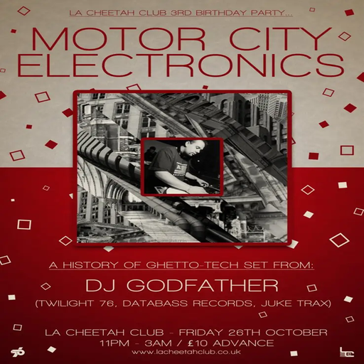 DJ Godfather at "Motor City Electronics" @ La Cheetah Club (Glasgow-UK) - 26 October 2012
