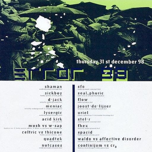 Sickboy at "FGA presents Error 98" @ Quai des Peniches (Brussels - Belgium) - 31 December 1998