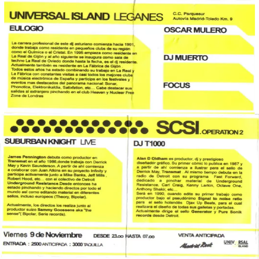 Alan Oldham (DJ T-1000) at "SCSI Operation 2" # Universal Island (Leganes-Spain) - 9 November 2001