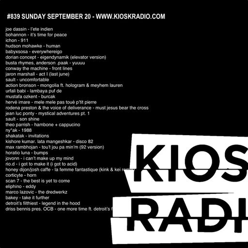 #839 NEW ACTION BRONSON | SAULT | THEO PARRISH | HONEY DIJON | ELIPHINO | HORATIO LUNA | DORIAN CONC