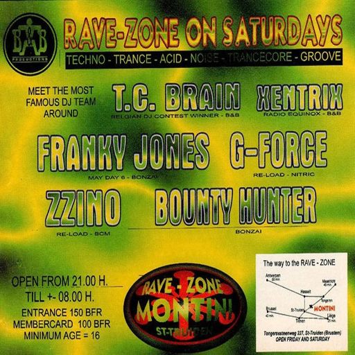 Franky Jones at Rave-Zone Montini (St Truiden - Belgium) - 6 September 1996
