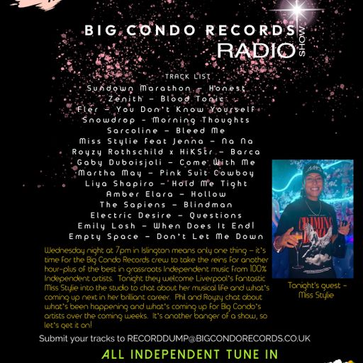 Big Condo Records Radio Show – Miss Stylie (15/10/2025)