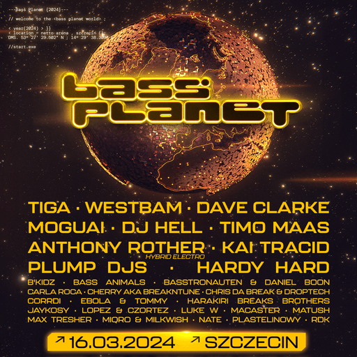 DJ Hell at "Bass Planet" @ Netto Arena (Szczecinie-Poland) - 16 March 2024
