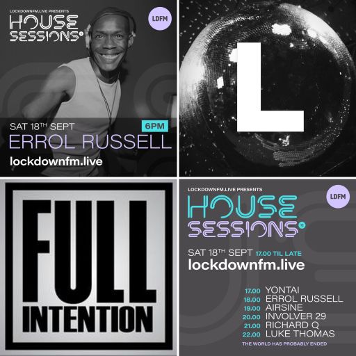 Errol Russell - Sessions. 28 HOUSE SESSIONS 12 “FULL INTENTION” LIVE VINYL SET