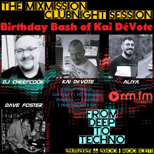 B-Day Bash 2025 of Kai DéVote on RM FM Techhouse and EMC | 29.11.2025