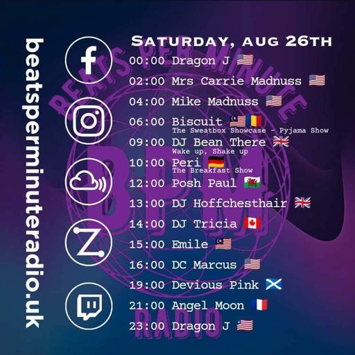 Biscuit-Saturday Pajama Show-Live on Beats per Minute Radio 26.8.2023