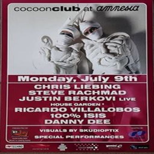 Chris Liebing at "Cocoon Club" @ Amnesia (San Rafael - Ibiza) - 9 July 2001