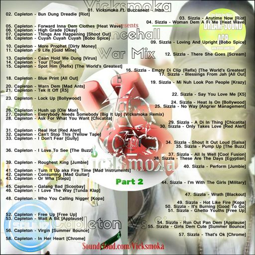 Vicksmoka - Capleton VS Sizzla_Fiyah Juggling Part 2 (Dancehall War Mix)