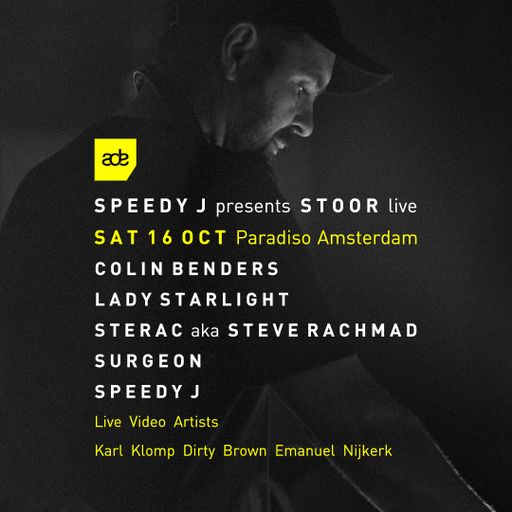 V/A at "Speedy J presents ST00R Live | ADE 2021" @ Paradiso (Amsterdam-NL) - 16 October 2021