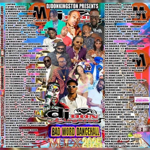 Dancehall Mix 2025, Bad Word Ft Stylex, Popcaan, Djaay, Checky, Ding Dong, Alfray, Vaheder, Shenseea