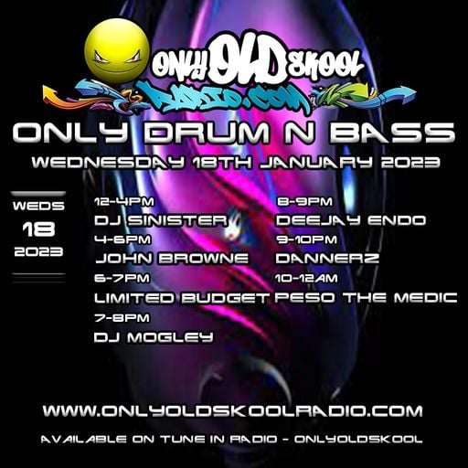 Dj-Sinister - Live on Only Old Skool Radio - 18-01-2023