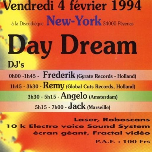Frederik & Remy at "Daydream" @ Club New York (Montpellier- France) - 4 February 1994