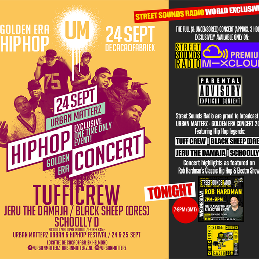 The Classic Hip Hop & Electro Show with Rob Hardman 1900-2100 07-12-2022