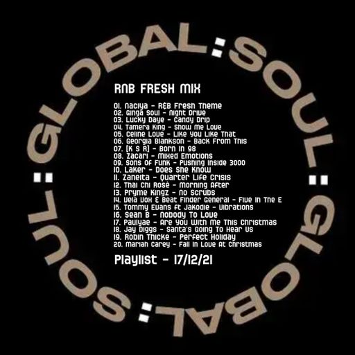 R&B FRESH MIX EXCLUSIVE TO GLOBAL SOUL BY STEVIE STREET 17th DECEMEBER 2021