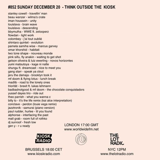 #852 BADBADNOTGOOD | FLOWDAN | MALL GRAB | THEO PARRISH | MADLIB | BILLY LO | LOUISLAVA | CONCLAVE