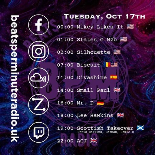 Biscuit-The Tuesday Crunch-Techno-Live on Beats Per Minute Radio 17.10.2023