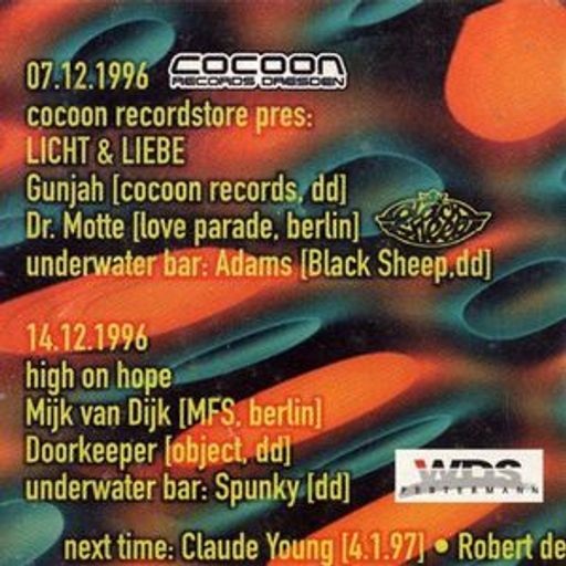 Dr Motte (part 3) at "Licht & Liebe" @ Object (Dresden - Germany) - 7 December 1996