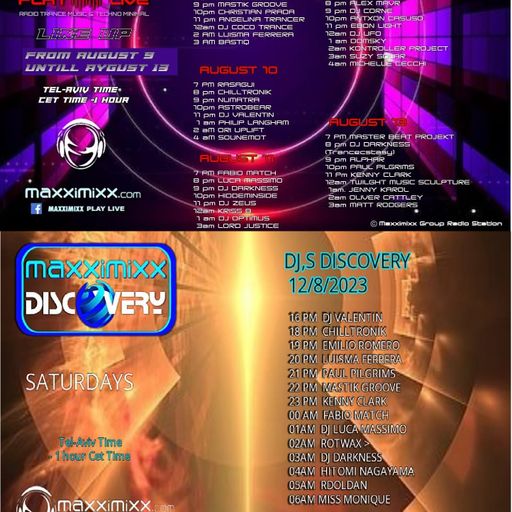 MaxxiMixx Play Live Aug. 9th, Discovery Aug. 12th, '23