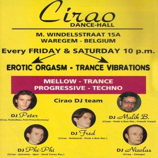 Phi-Phi at "Trance Vibrations" @ Cirao (Waregem - Belgium) - 8 October 1994