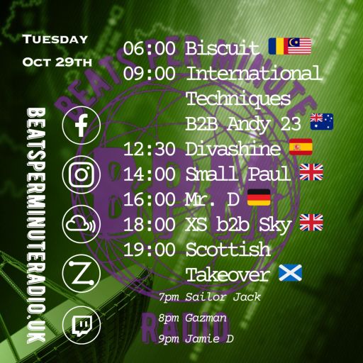 Biscuit-Tuesday Drum and Bass Crunch-Live on Beats Per Minute Radio 29.10.2024