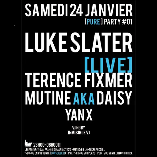 Luke Slater at [Pure] Party #01 @ Batofar (Paris - France) - 24 January 2009