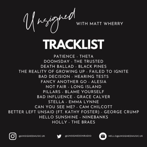Unsigned with Matt Wherry - Sunday 18th June