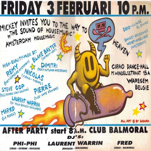 Laurent Warin & Remy & Pierre (part 2) at "The Way To Heaven" @ Cirao (Waregem) - 3 February 1995