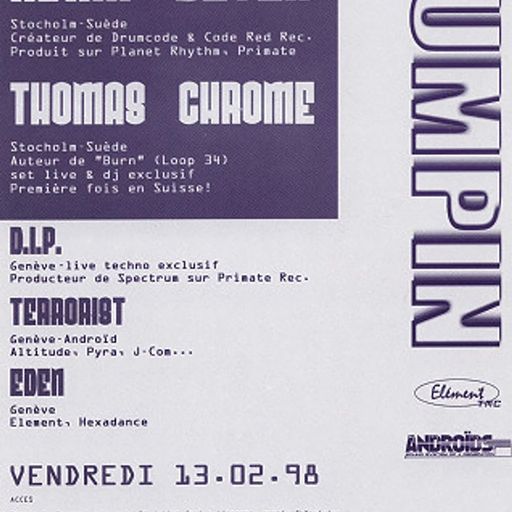 Adam Beyer at "Pumpin" @ Weetamix (Geneva-Switzerland) - 13 February 1998