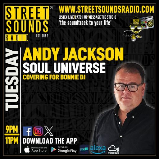 Soul Universe with Andy Jackson (Cover) on Street Sounds Radio 2100-2300 09/06/2026