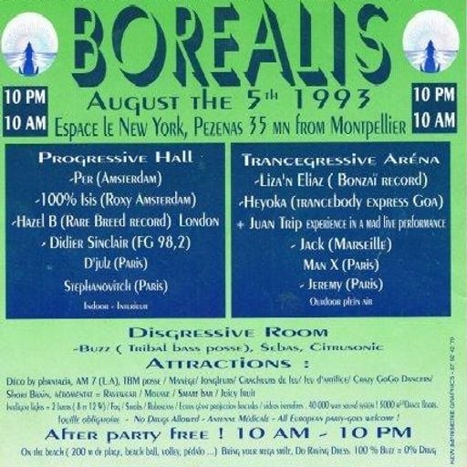 Jack de Marseille at "Borealis" @ Espace New York (Pezenas- France) - 5 August 1993