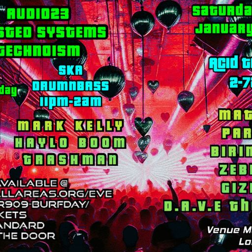 DJ PARKER-AUDIO23,TWISTED TECHNONISM-BURFDAY RAVE PROMO