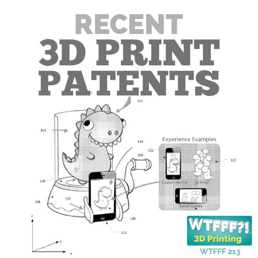 WTFFF 213: Recent 3D Print Patents