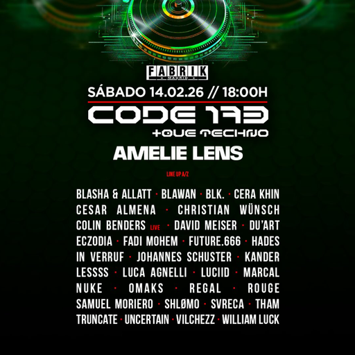 Du'ArT at "CODE.173" @ Fabrik (Madrid-Spain) - 14 February 2026