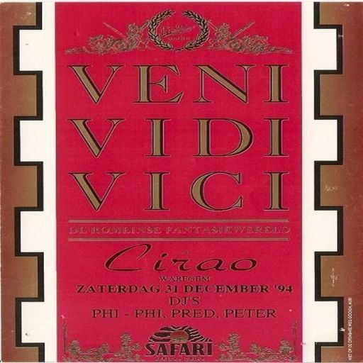 Malik B & Peter Novak (part 2) at "Veni Vidi Vici" @ Cirao (Waregem) - 31 December 1994