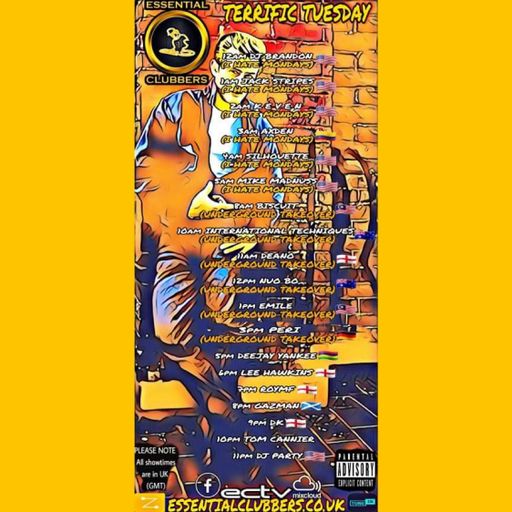 Biscuit- Underground Takeover Tuesdays-Techno- Live on Essential Clubbers Radio 3.08.2021