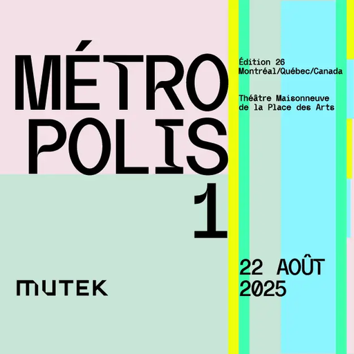 Speedy J at "Métropolis 1" @ MUTEK (Montréal-Canada) - 22 August 2025