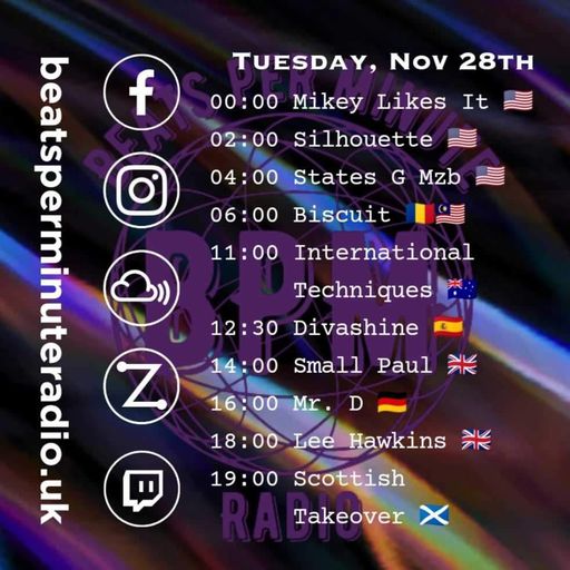 Biscuit-Tuesday Crunch-Techno-Live on Beats Per Minute Radio 28.11.2023