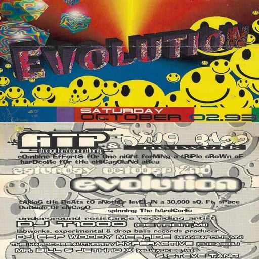 Alan Oldham (DJ T-1000) at "Drop Bass Network presents Evolution" (Chicago-USA) - 2 October 1993