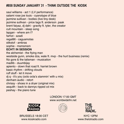 #858 ECHT! IN SESSION | NEW ASQUITH | THE ALCHEMIST | FARHOT | JAZMINE SULLIVAN | RUFF STUFF | ...