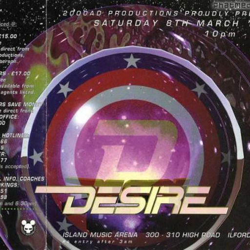 DJ Zinc w/ MC Rage - Desire - Island Music Arena - 08.03.1997