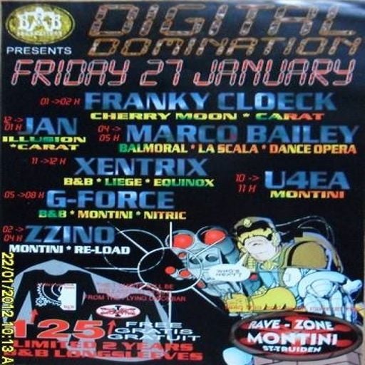G-Force at "Digital Domination" @ Rave-Zone Montini (St Truiden - Belgium) - 27 January 1995