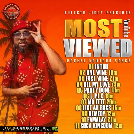 Soca Mix 2025, Most Youtube Viewed, Machel Montano